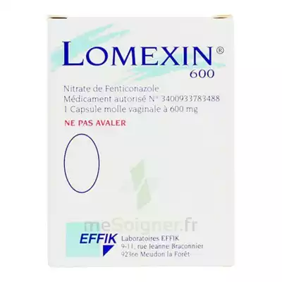 Lomexin 600 Mg Caps Molle Vaginale Plq/1 à MARIGNANE